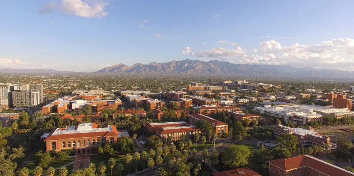 Aerial view of UArizona campus