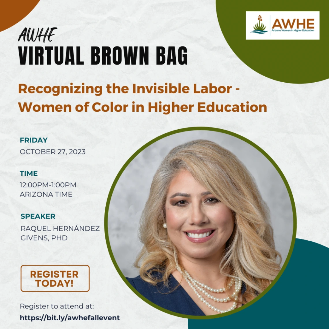 AWHE Virtual Brown Bag Flyer